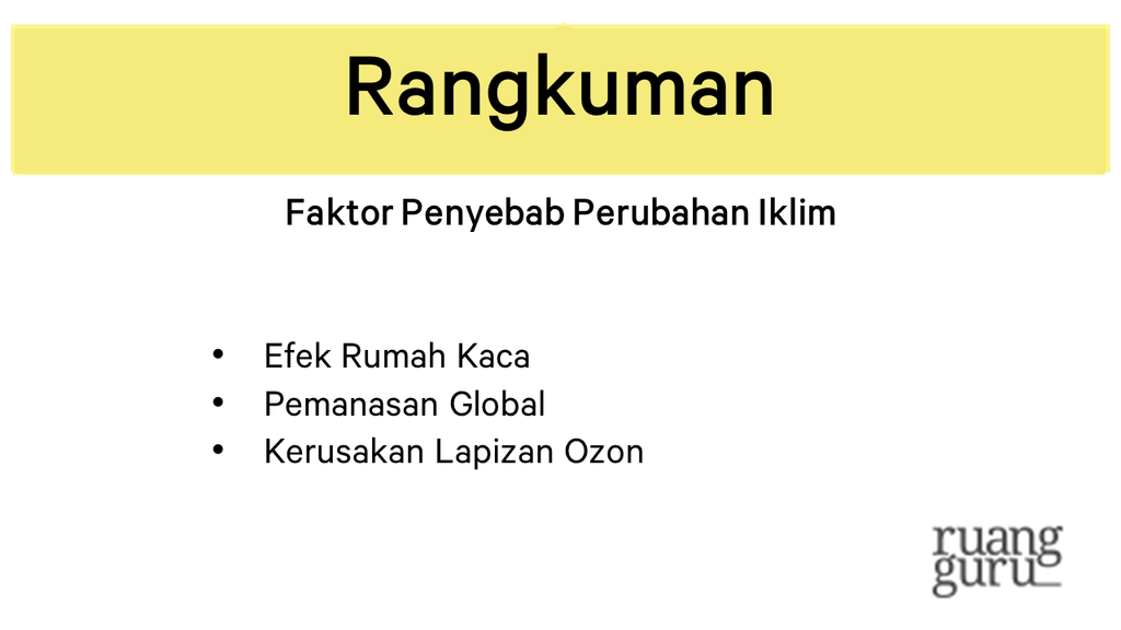 Apa Saja Faktor Penyebab Perubahan Iklim Biologi Kelas